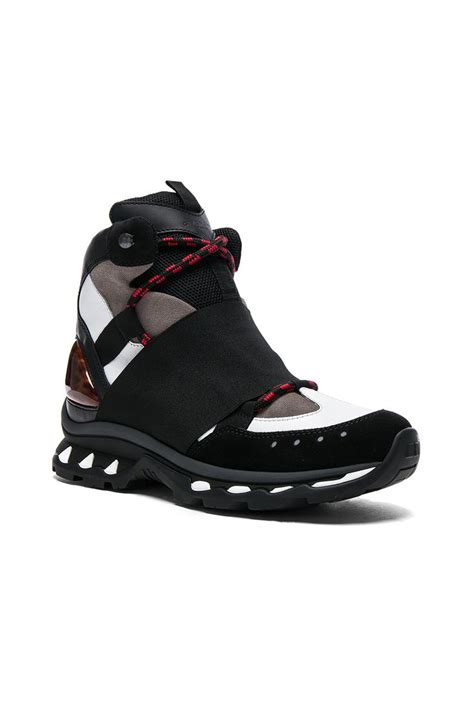 givenchy runway calf leather high top trainers|Givenchy white and grey sneakers.